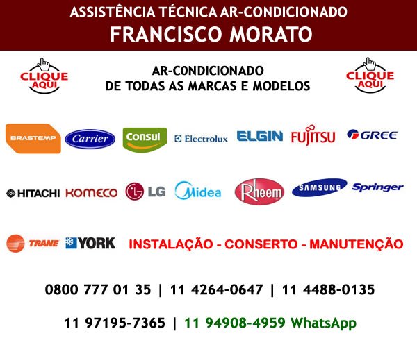 Assistência técnica ar-condicionado Francisco Morato