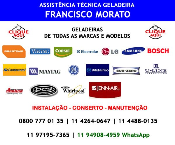 Assistência técnica geladeira Francisco Morato