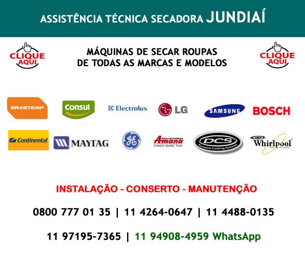 Assistência técnica secadora Jundiaí